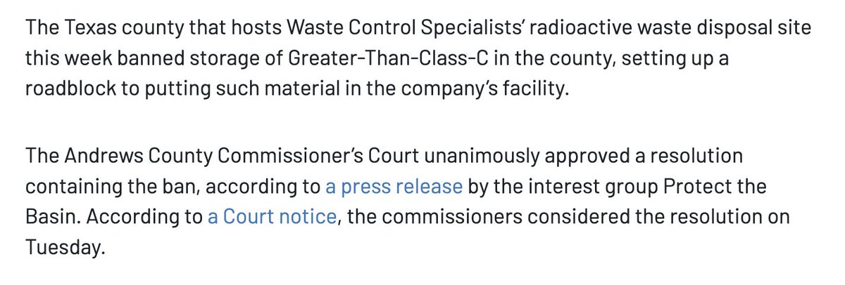 Andrews county group <a href="/protectthebasin/">Protect the Basin</a> has been teaming up with residents to combat broken promises from nuclear waste companies, and fight for responsible nuclear waste practices in their communities. Learn more about their push for accountability here: bit.ly/49t4aIi