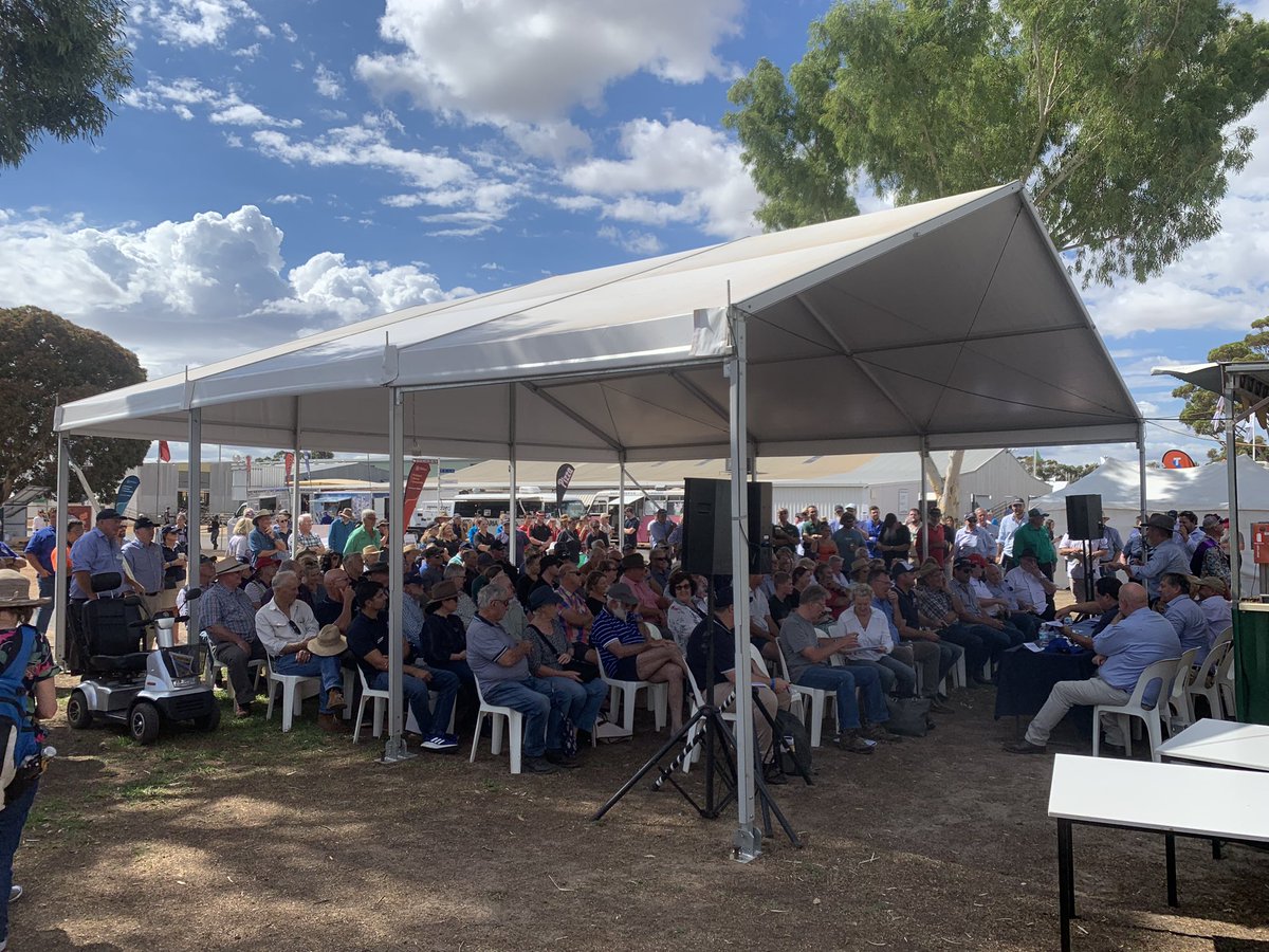 BrendonKay's tweet photo. Plenty of interest around the live sheep trade discussion here at @woolorama - an issue that impacts a large number of people and businesses in regional WA. #agribusiness https://t.co/7a3TCSFtRv