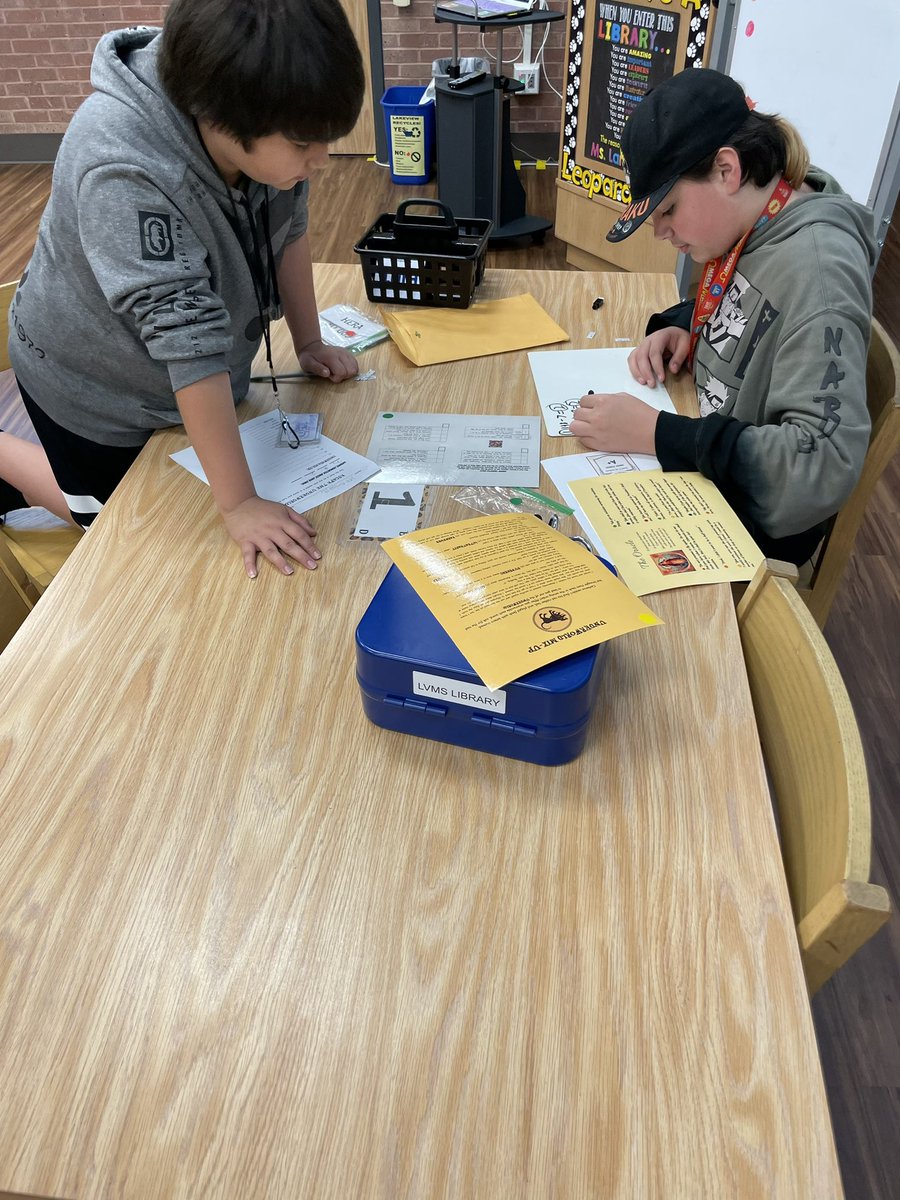 Thank you <a href="/lvms_library/">Lakeview MS Library</a> for putting together such a fun Breakout boxes over The Lightening Thief &amp; mythology.  My kiddos absolutely loved it! <a href="/LakeviewMS/">Lakeview MS</a> #WeAreLakeview #LeaveALeopardPrint