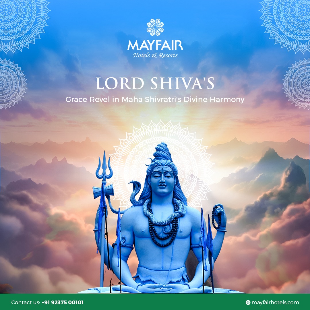 May the divine presence of Lord Shiva on this auspicious Mahashivratri bestow upon you boundless blessings and eternal joy. Wishing you a joyous and spiritually enriching Mahashivratri from all of us at Mayfair Hotels and Resorts. #Mayfair #MayfairHotelsandResorts #MayfairBliss