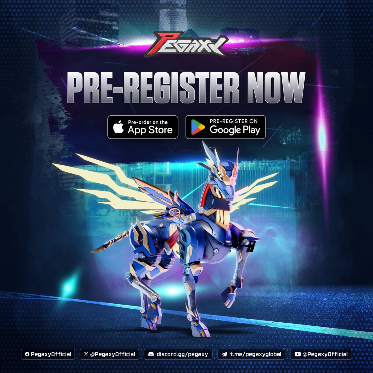 PEGAXY PRE-REGISTRATION IS NOW IN MOTION! 🐎

Dominate the competition! PRE-REGISTER now to receive EXCLUSIVE REWARDS that will lead you to victory in Pegaxy.

📅 March 8 - 22, 2024
🔗 abr.ge/mlverq