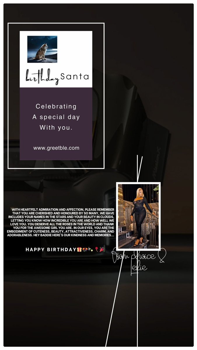 GreetbleLtd's tweet photo. HAPPY BIRTHDAY TO THE MOST BEAUTIFUL BADDIE 

FROM 
https://t.co/NA2LQyz2yg 

#BADDIE 
#ASHMUSY
#ROLLSROYCE
#GREETBLE
#HAPPYBIRTHDAY https://t.co/X6JlSYHIla