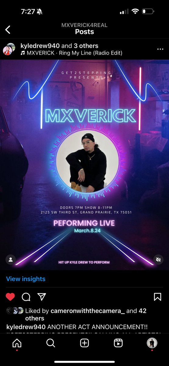 MXVERICK4REAL's tweet photo. Performing in GP tomorrow #mxverick #texasrapper #hiphop #music #liveshow #performance https://t.co/WeHboeGmCU