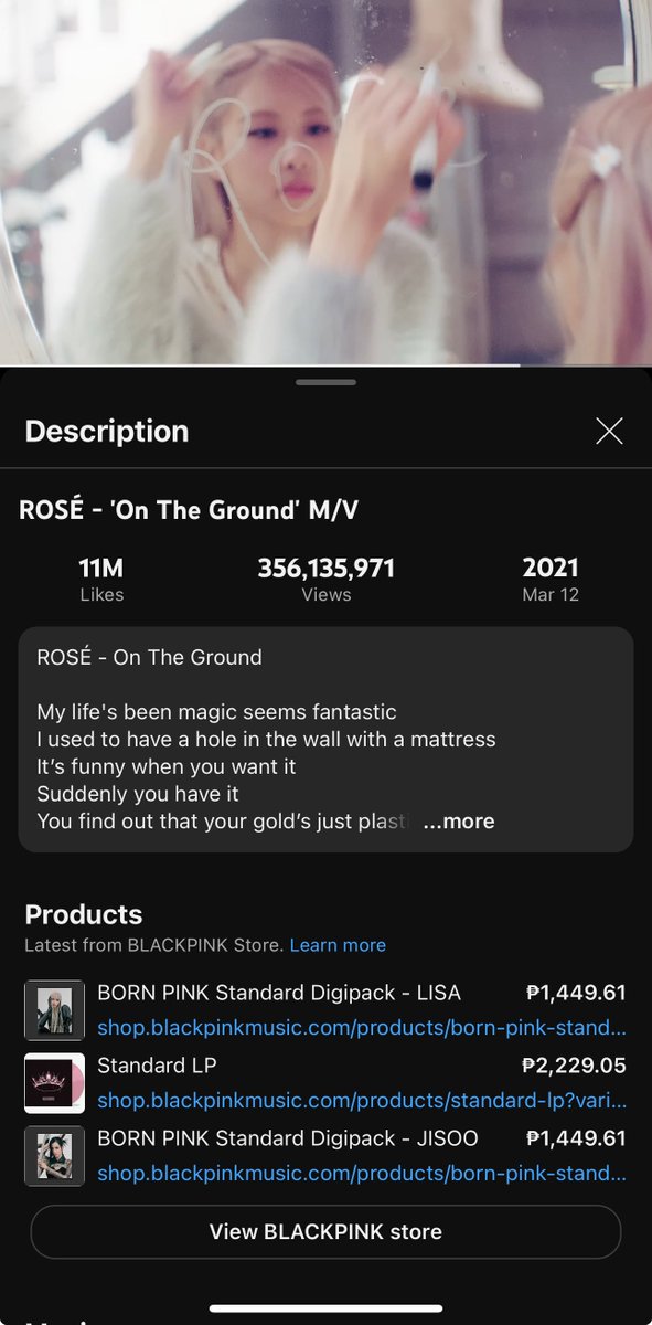 blinksunitedtwt's tweet photo. ROSÉ YOUTUBE SS CHALLENGE

Blinks, reply your screenshots streaming #OnTheGround MV and #Gone MV for #ROSÉ on YouTube. Thanks! 🤍

Part 3: @BLACKPINK
STREAM OTG TO 400M
#GoneTo300M
#로제 #HardToLove #_R_ #BLACKPINK #RS2 #Vampirehollie #블랙핑크 https://t.co/kRw84aZpY6