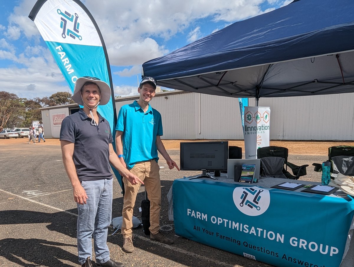 Ready to go for the Woolarama! Come find out about <a href="/farm_optimise/">Farm Optimisation Group</a>. Set up with <a href="/Innovate_IOT/">InnovateIOT</a> next to the cattle judging.