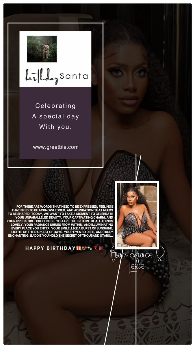 GreetbleLtd's tweet photo. HAPPY BIRTHDAY TO THE MOST BEAUTIFUL BADDIE 

FROM 
https://t.co/NA2LQyz2yg 

#BADDIE 
#ASHMUSY
#ROLLSROYCE
#GREETBLE
#HAPPYBIRTHDAY https://t.co/sZjTO333eX