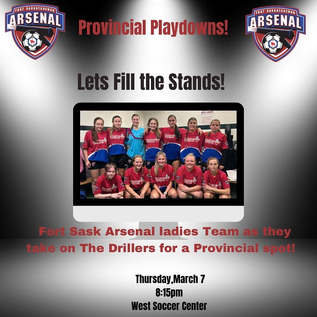 Time has been changed game starts at 9:15pm still at the West Soccer center! Good Luck Ladies!