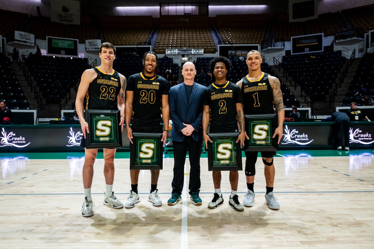Tonight we celebrate our 4 seniors. Your hard work and commitment to our program will always be remembered and celebrated! #LionUp | #LionForLife