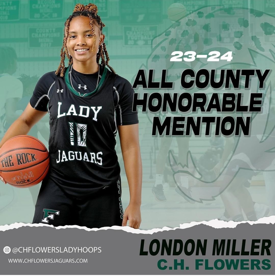 Congratulations to our lady Jag London Miller for making All County Honorable Mention 23-24 SY. #Jaguars