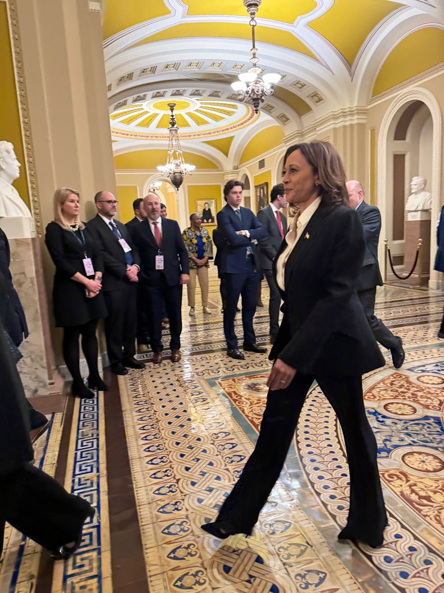 Madam @VP walking into @POTUS' State of the Union address. Tune in at WH.gov/SOTU. #SOTU2024