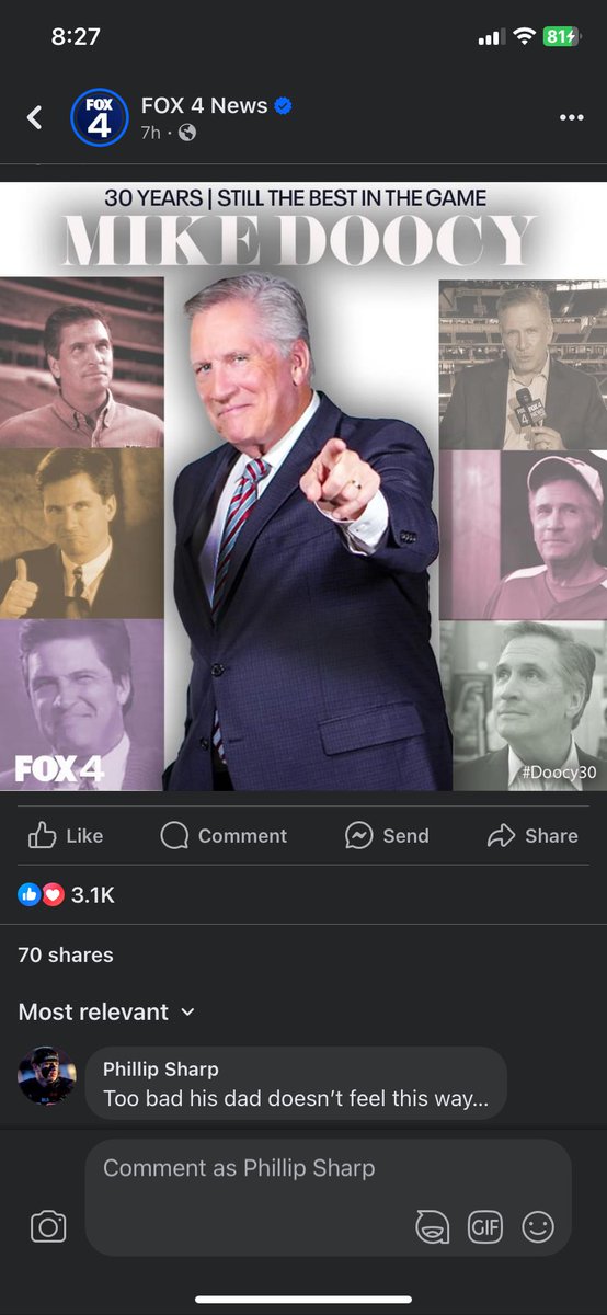 Love you <a href="/MikeDoocyFox4/">Mike Doocy</a>!!! Even though your dad doesn’t. <a href="/GeorgeDunham/">George Dunham</a> <a href="/junior_miller/">Craig Miller</a> <a href="/gordonkeith/">gordon keith</a>