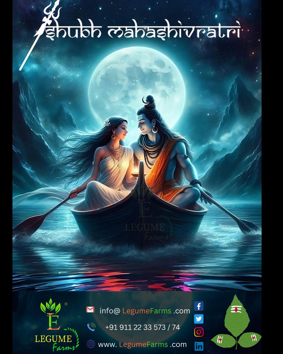 LegumeFarms's tweet photo. Wish everyone #ShubhMahaShivratri🔱

May the confluence of Shiv and Shakti, the Masculine and Feminine energies, brings peace and new energy in your lives. 

#ॐनमःशिवाय 🙏🏽

#EatHealthyBeHealthy🥬
#EatFreshFeelFresh 💚 https://t.co/0KA5Wo3xMz