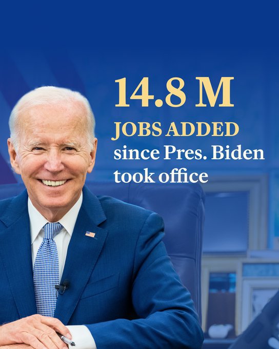 We have the lowest Black unemployment rate in history thanks to @JoeBiden. We have $22B in private investment coming to Michigan to build manufacturing. $10.3B from Washington for infrastructure and clean energy. 351k new jobs in MI. I know who I’m ready to re-elect. #SOTU