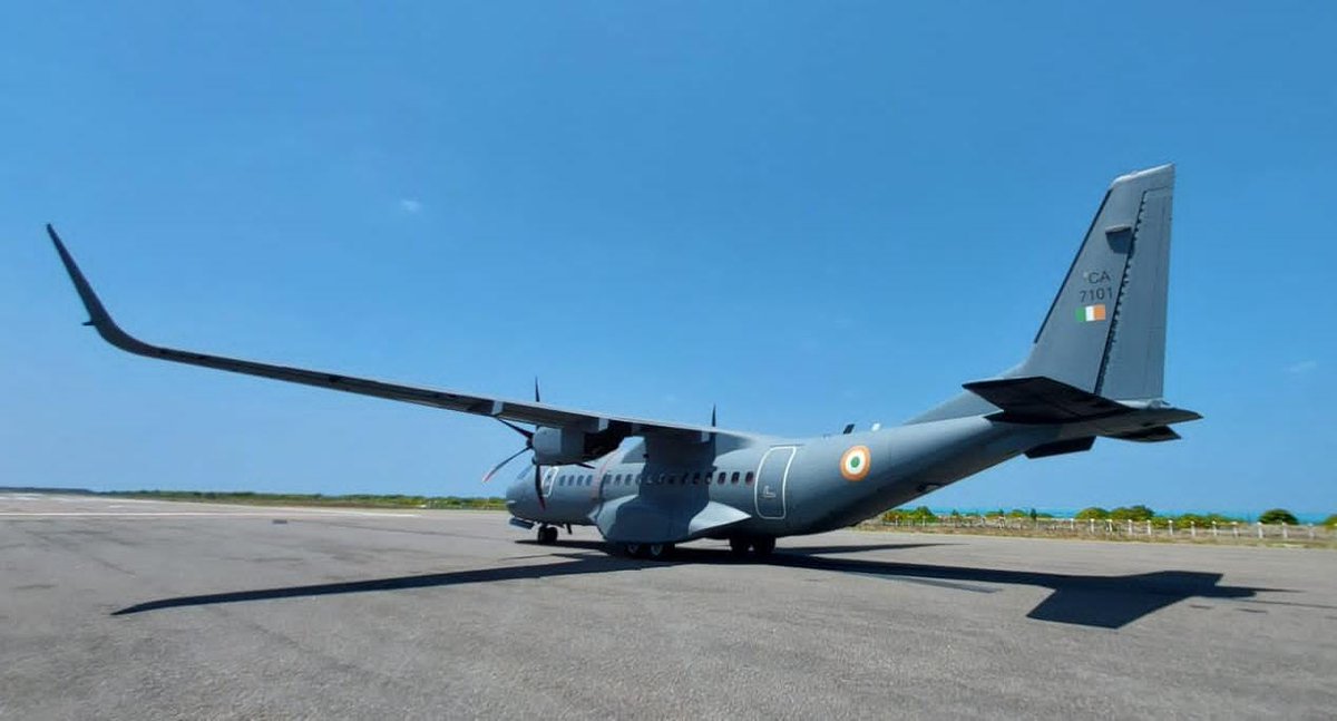 As part of a training mission, the #IAF C-295 MW aircraft made its maiden landing at #Agatti Airport recently.

Landing at the remote location after taking off from the hinterlands, this marks a significant milestone in enhancing our nation's aerial capabilities.