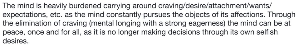 To overcome &amp; completely eliminate one's own selfish desires is the last struggle of all struggles.

It does not mean a practitioner no longer has goals or interests, just that there is no longer a strong eagerness or desperation behind it.

#TheMiddleWay
 <a href="/guru_vaj/">guruvaj</a> #HIVE #DBuzz