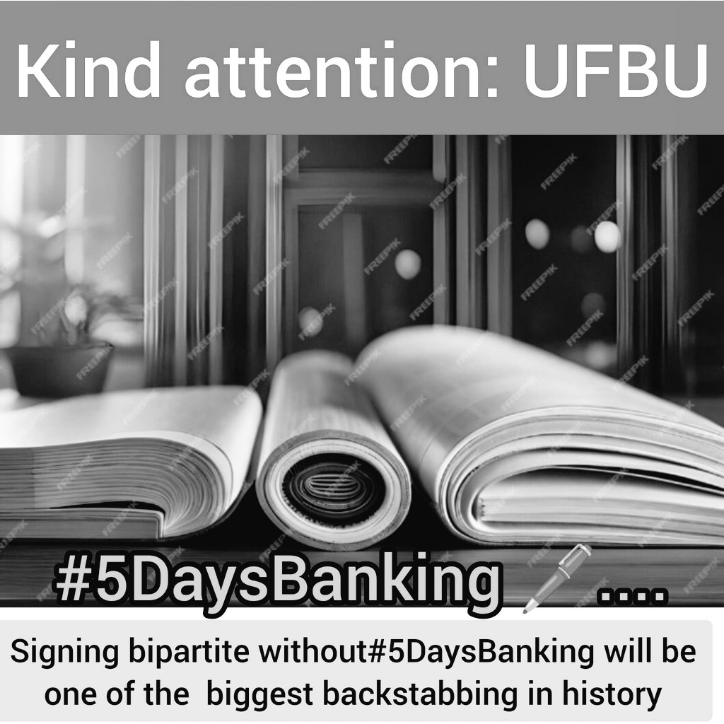 ramshankarsingh's tweet photo. #5DaysBanking  or #FiveDaysWeek is non-negotiable. No joint note before declaration of date for 5-days week implementation.

अभी नहीं होगा तो कभी नही होगा 

@PMOIndia @FinMinIndia @DFS_India
@UFBUIndia @ChVenkatachalam @aiboc_in https://t.co/ww0HrC8nbb