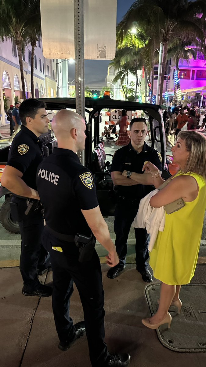 Alina T. Hudak (@cmbmanager_ath) on Twitter photo Great to speak to some of our <a href="/MiamiBeachPD/">Miami Beach Police</a> officers out on Ocean Drive this evening. The city owes them immense gratitude for the jobs they do keeping our residents and visitors safe. Public safety is our top priority. Great to speak to some of our <a href="/MiamiBeachPD/">Miami Beach Police</a> officers out on Ocean Drive this evening. The city owes them immense gratitude for the jobs they do keeping our residents and visitors safe. Public safety is our top priority.