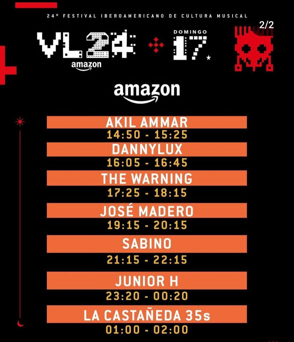 RKOpuntoFM's tweet photo. #festivales // Tenemos los primeros horarios del @vivelatino de La Carpa Amazon 
#música
#vivelatino2024
#VL24💃🏻🎶 https://t.co/IA3yWkttAT