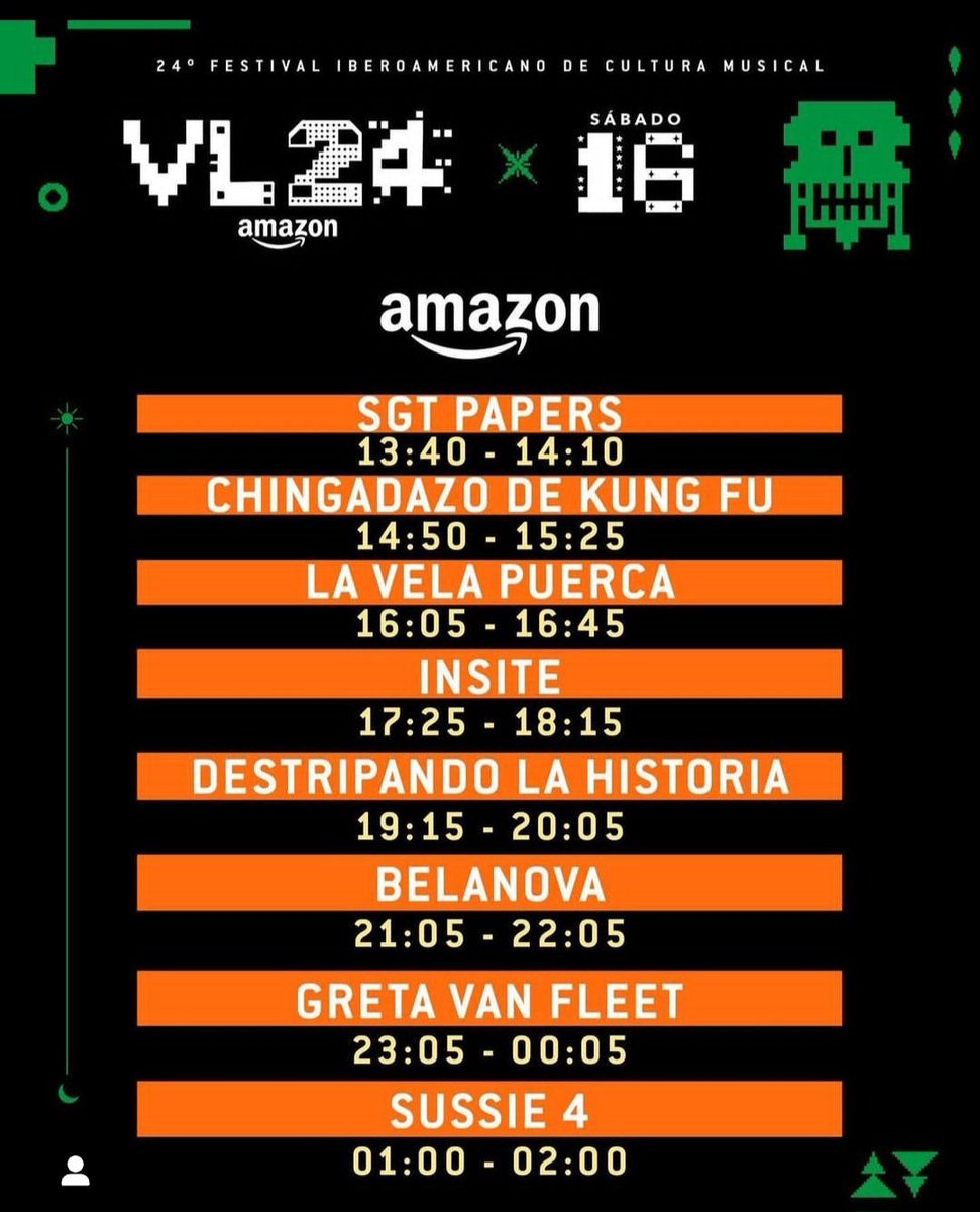 RKOpuntoFM's tweet photo. #festivales // Tenemos los primeros horarios del @vivelatino de La Carpa Amazon 
#música
#vivelatino2024
#VL24💃🏻🎶 https://t.co/IA3yWkttAT