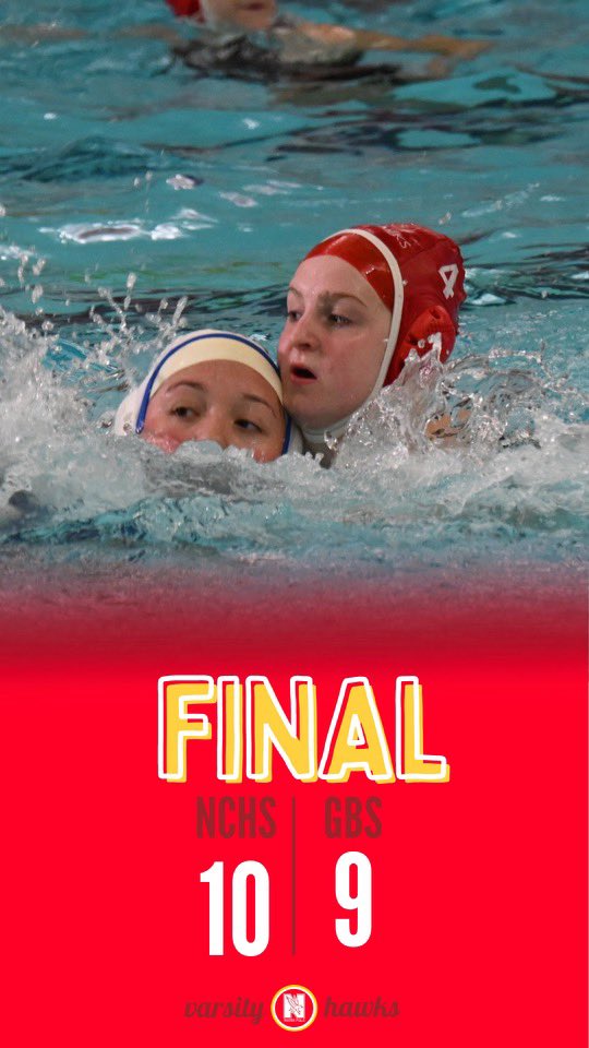 The Redhawks open with a 10-9 win over GBS- Bernadette Albright leads the way with 4, but it’s Rachel Viehweg who scores the game winner with :05 left in the game. Back in the pool Saturday morning at 8am against Neuqua 🔴⚪️