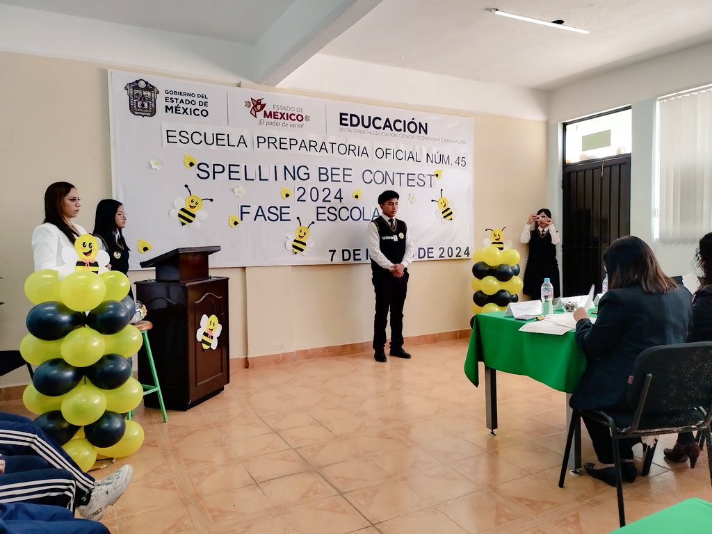 EPO_45BG's tweet image. Sabedores que idioma Inglés es necesario para la vida económica, tecnológica y cultural, la @EPO_45BG, tuvo a bien desarrollar el Concurso de SPELLING BEE 2024, en su Fase Escolar, fomentando así su correcto uso y escritura. Felicidades a tod@s l@s participantes.
@ze010bg