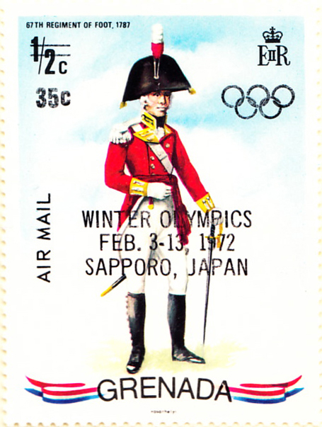 First Issue of the Day: Grenada Sc C1/SG 476 the first Airmail issued 1972.  From 1958 to 1962, Grenada was part of the Federation of the West Indies. After the federation's collapse, Grenada was granted autonomy over its internal affairs as an Associated State on 3 March 1967.