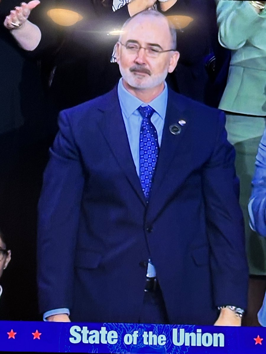 JocelynBenson's tweet photo. Love seeing @UAW president (and proud Michigander) @ShawnFainUAW at the #SOTU https://t.co/VX0t6BOpRq