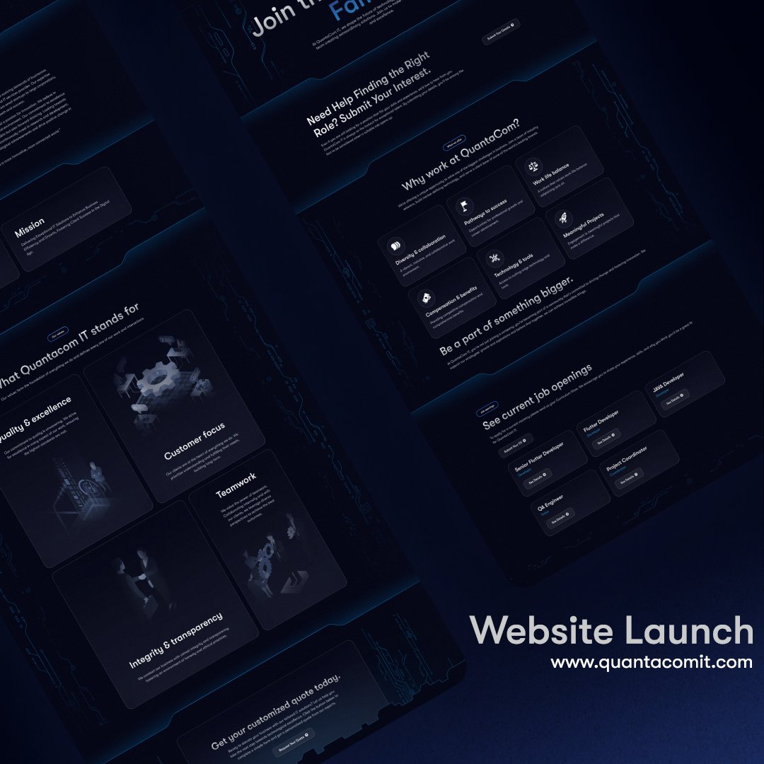 codexea_sl's tweet image. We&apos;re thrilled to announce the launch of the QuantaCom IT website – a testament to innovation and collaboration!

Visit the website: quantacomit.com

Get in touch with us at 077 917 5075 or drop us an email at info@codexea.com.

#Codexea #QuantaComIT #WebsiteLaunch
