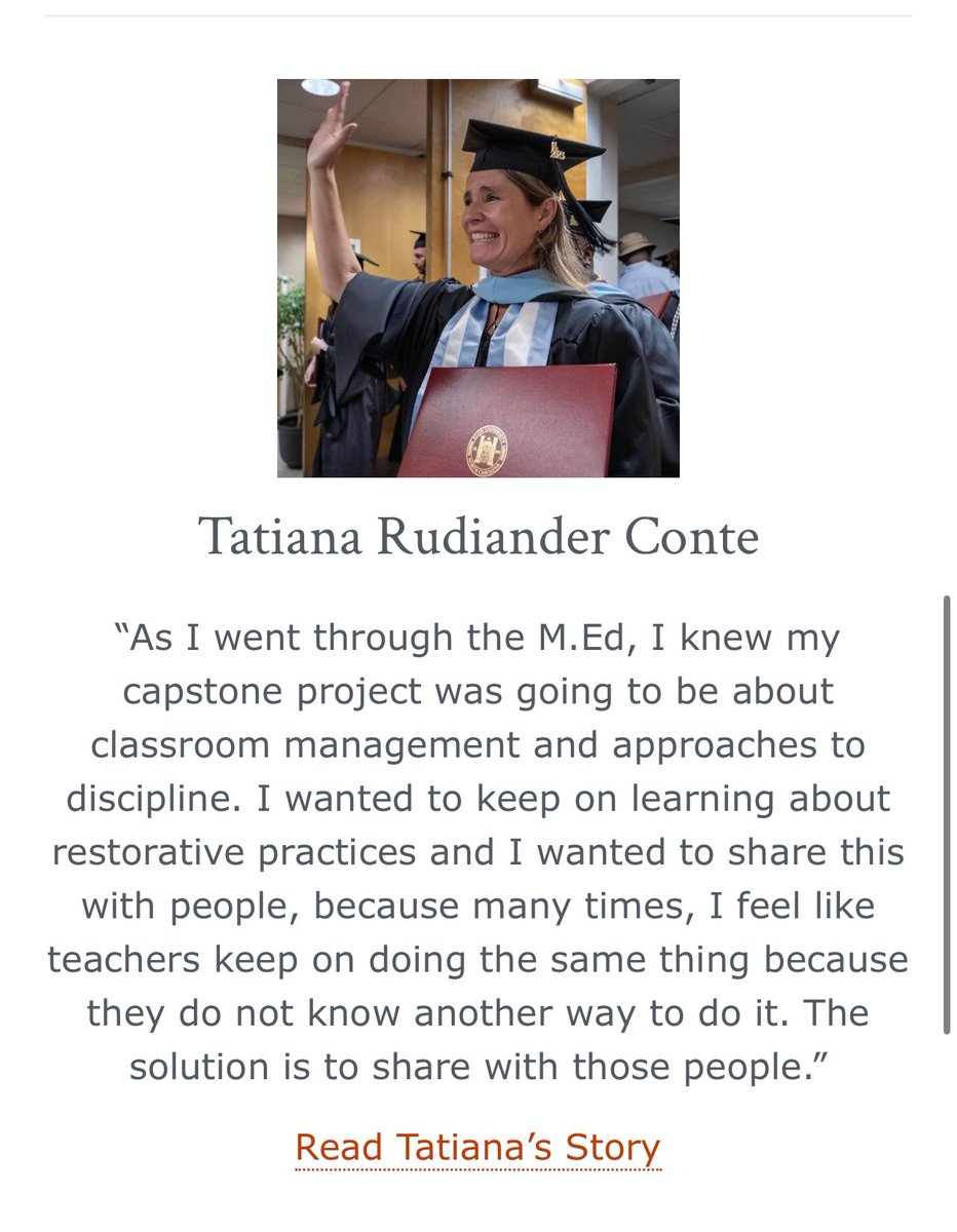 Tatiana39871052's tweet image. Thank you James Gilmore for this opportunity to share my story and my journey as an @elonuniversity 𝕄𝔼𝕕 𝔾𝕣𝕒𝕕𝕦𝕒𝕥𝕖!👩🏻‍🎓🤓💪🏽
@ParticipateLrng #unitingourworld #elongrad #restorativepractices @gregory_elem 

elon.edu/u/academics/ed…