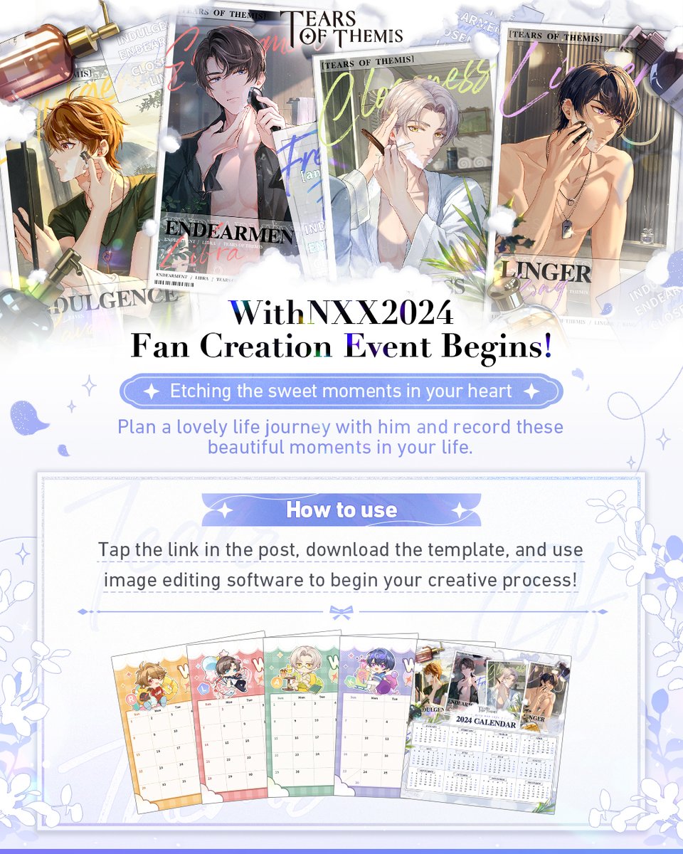 TearsofThemisEN's tweet photo. ✦ WithNXX2024 ✦ Fan Creation Event Begins

🎁 Repost to win a badge set of Fresh and Fancy Series (3 Winners | Ends on 3/27)!

🖋️ Plan your 2024 with the template and share your creation with #TearsOfThemis #WithNXX2024 for merch!

Download the template: https://t.co/F5C8QJMmV6 https://t.co/xNYSQgIAl2