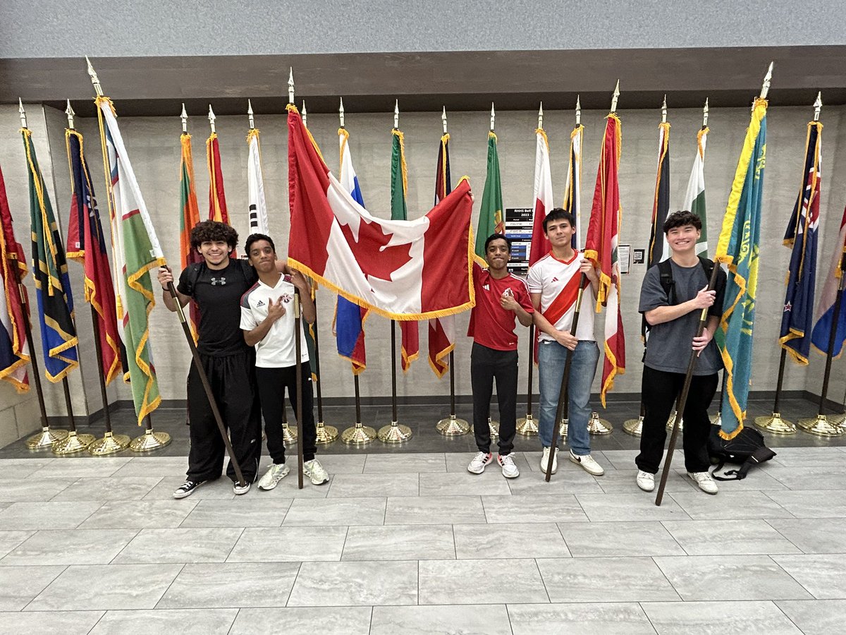 Happy for our Men’s Soccer Blue Hawks to participate as flag bearers this afternoon. 
Way to represent!!! ⚽️