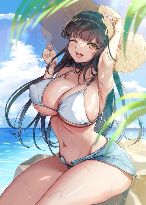 寒いから水着はる! 
