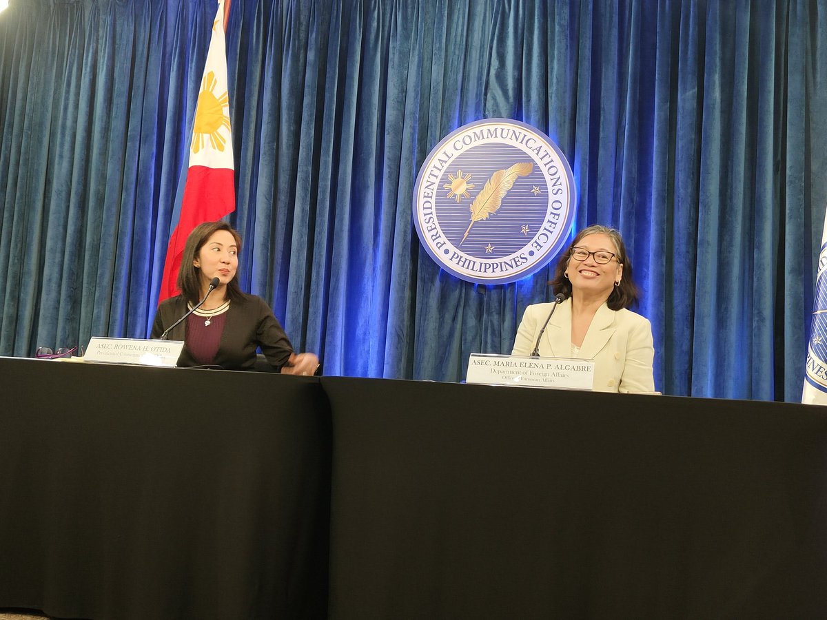 LOOK: Haharap ngayong umaga si Asec  Maria Elena Algabre ng DFA-Office of European Affairs, upang ilatag ang schedule ni PBBM sa Germany at Czech Republic.