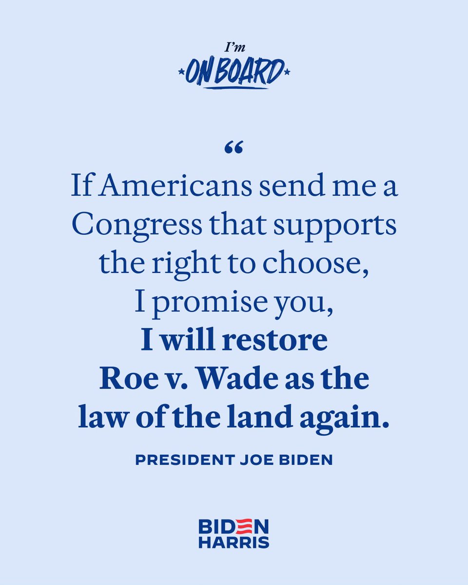 CoryBooker's tweet photo. Joe Biden and Democrats will protect the right to abortion. https://t.co/iRLeMAkAnz