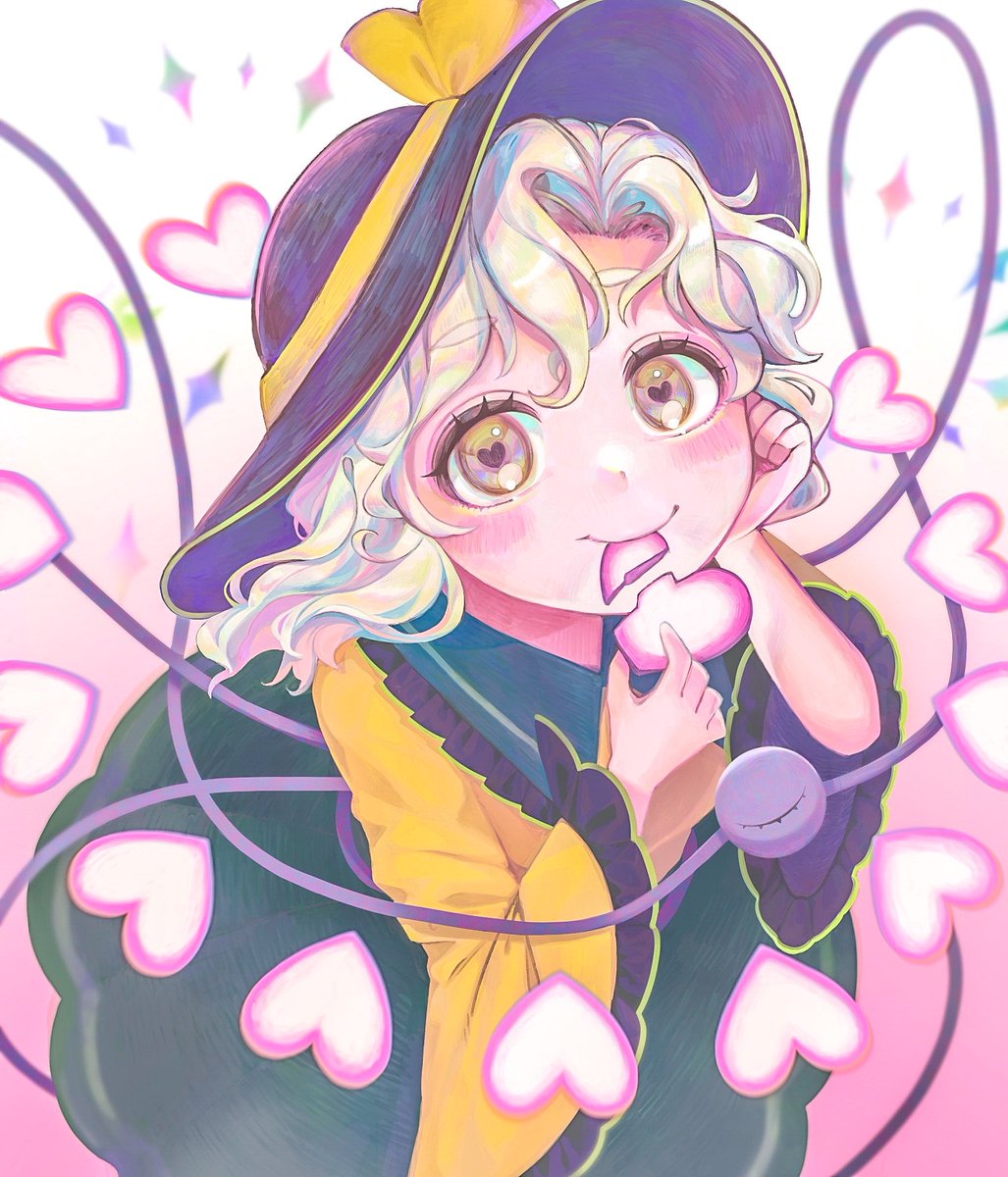 #このタグを見た人はラフ画とその完成絵を見せる
去年のこいしの日絵 