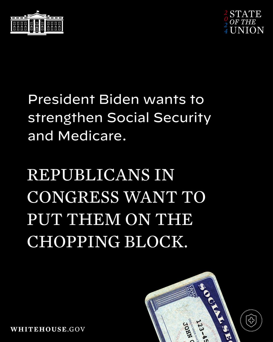 If anyone tries to cut Social Security or Medicare or raise the retirement age – President Biden will stop them.