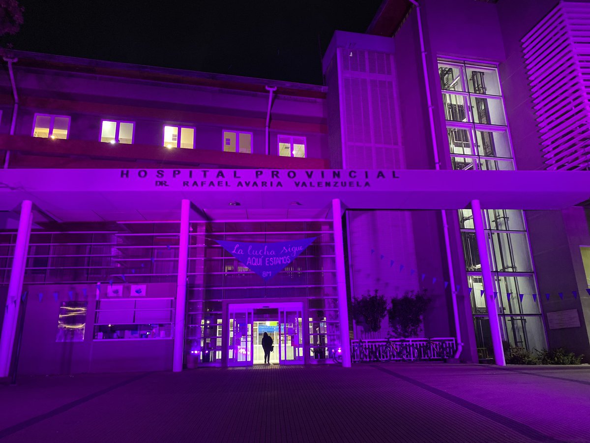 HospitalChue's tweet photo. 💜 NUESTRO HOSPITAL SE ILUMINA POR USTEDES  

🟣 Más de un 60% de nuestra comunidad funcionaria es mujer. Por lo mismo, queremos destacar su importante rol con este pequeño gesto de amor, de valoración y respeto. 

#DiaDeLaMujer #8M2024 https://t.co/pmPj8LZnT5