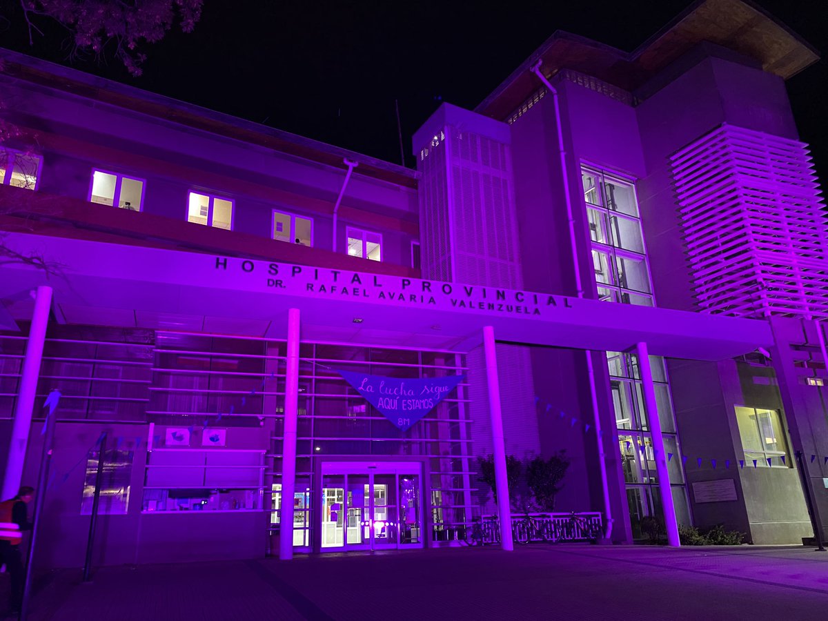 HospitalChue's tweet photo. 💜 NUESTRO HOSPITAL SE ILUMINA POR USTEDES  

🟣 Más de un 60% de nuestra comunidad funcionaria es mujer. Por lo mismo, queremos destacar su importante rol con este pequeño gesto de amor, de valoración y respeto. 

#DiaDeLaMujer #8M2024 https://t.co/pmPj8LZnT5