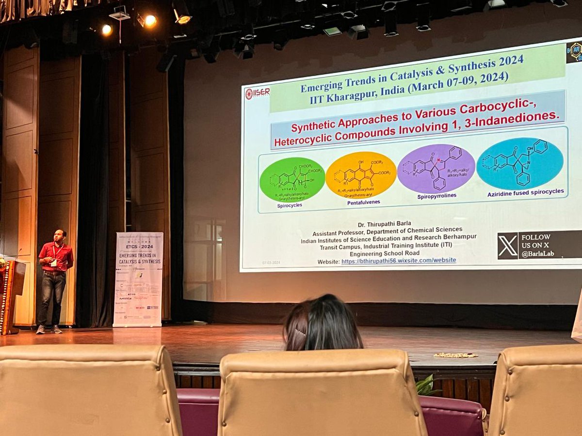 ThirupathiBarla's tweet image. Presenting my group’s @BarlaLab research work at #ETCS 2024 @iitkharagpur Thank you @modhumaji #spandalab for invitation and hospitality. @IISER_BERHAMPUR.