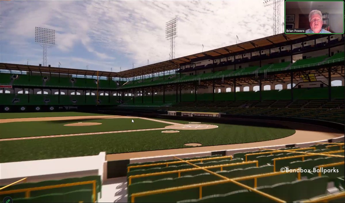 The Magnolia-Atlanta chapter of @sabr thanks Brian Powers @SportsBandbox for an amazing 3D tour & presentation of #TheComiskeyProject, recreated perfectly - every seat, every concourse, even the elephant’s walk. A home run! #FortheA #bravescountry @batterypowerSBN @househankbuilt