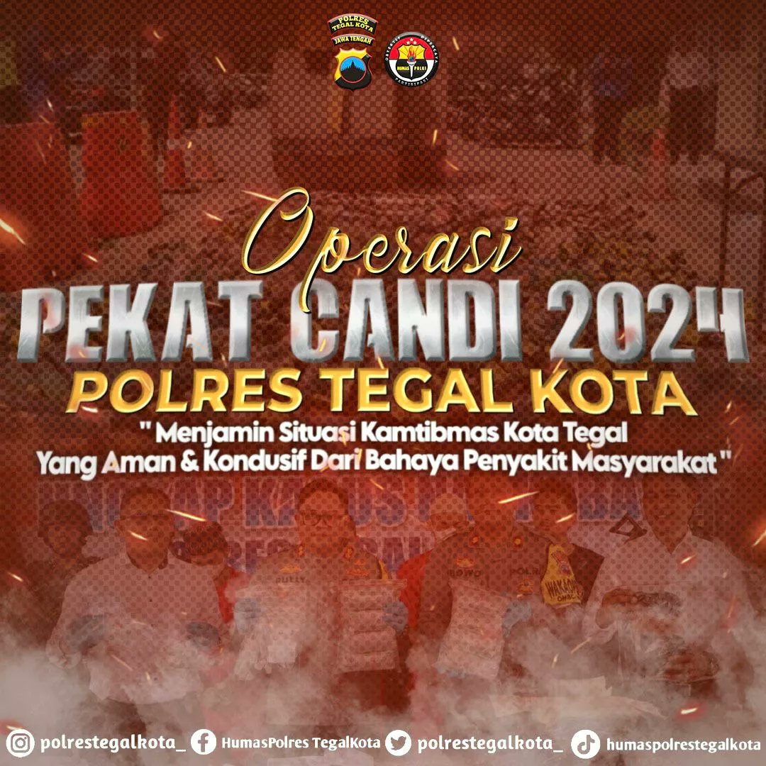HTegalbarat's tweet photo. Dalam rangka Menjamin Situasi Kamtibmas Kota Tegal yang Aman dan Kondusif dari bahaya Penyakit Masyarakat, Jajaran Polres Tegal Kota Melaksanakan
"OPERASI PEKAT CANDI 2024"
#polripresisi #poldajateng #polrestegalkota
#operasipekat #opspekatcandi2024 #penyakitmasyarakat https://t.co/wav9gITxzx