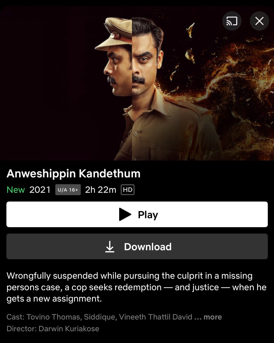 #AnweshippinKandethum Now Streaming On @NetflixIndia 💎

• netflix.com/in/title/81602…

@ttovino - #DarwinKuriakose - @todproduction22 - @YoodleeFilms - @Netflix_INSouth - @saregamasouth