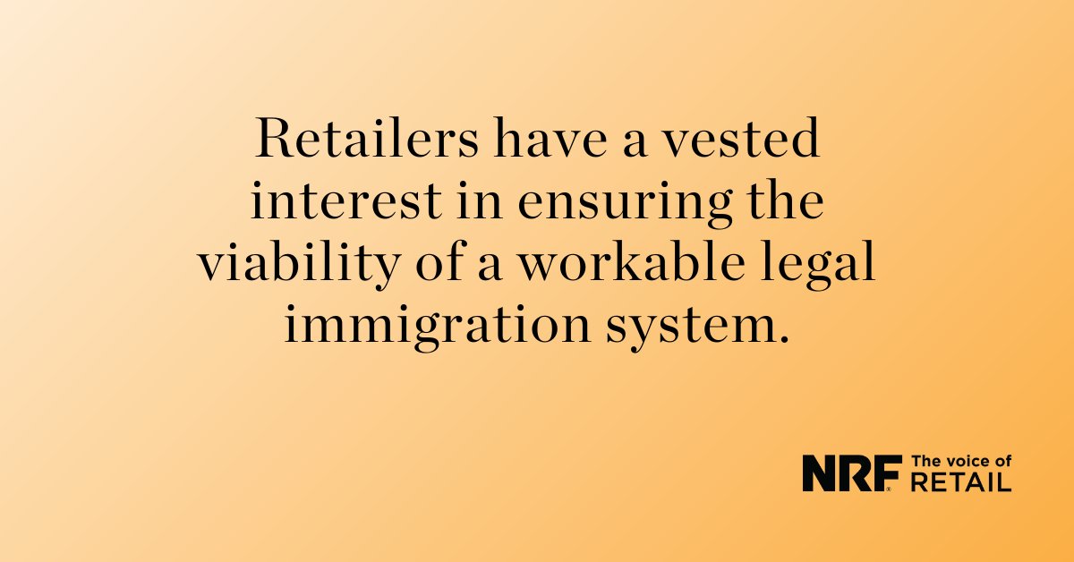 NRF has long supported the #DREAMAct. Dreamers are our employees and customers, but most importantly, they are Americans who deserve to be treated with dignity and respect. #stateoftheunion