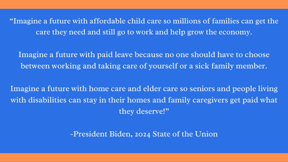 Toni Gingerelli (@toniging) on Twitter photo "Imagine what that could do for America." -<a href="/POTUS/">President Donald J. Trump</a>
Thank you, President Biden, for highlighting the important role care plays in our economy and society. #CaregiverNation #SOTU2024 "Imagine what that could do for America." -<a href="/POTUS/">President Donald J. Trump</a>
Thank you, President Biden, for highlighting the important role care plays in our economy and society. #CaregiverNation #SOTU2024