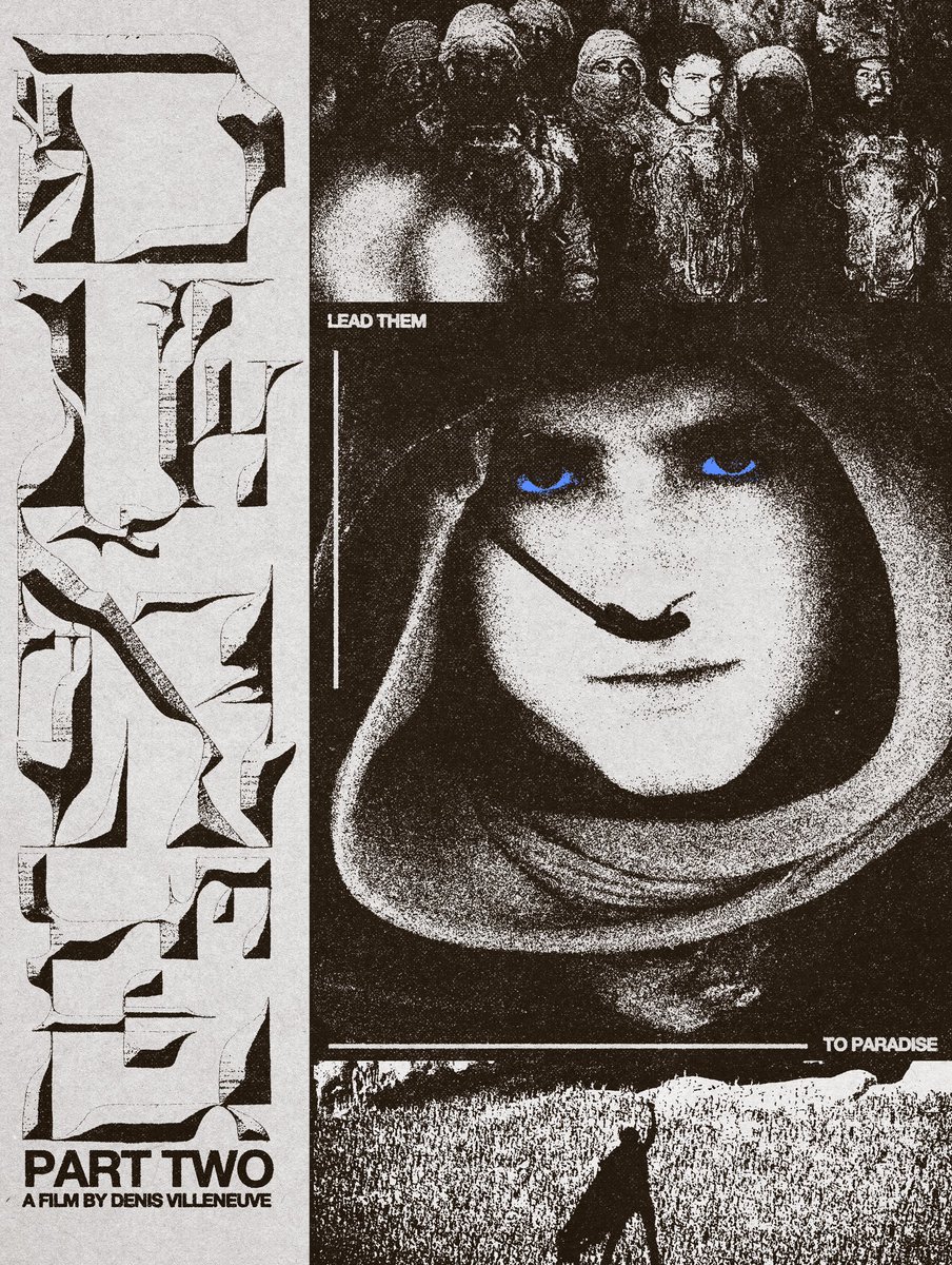 devotiontwo's tweet photo. #DunePart2 poster I created. Can’t wait to see it a third time! https://t.co/ZextH0CqmI