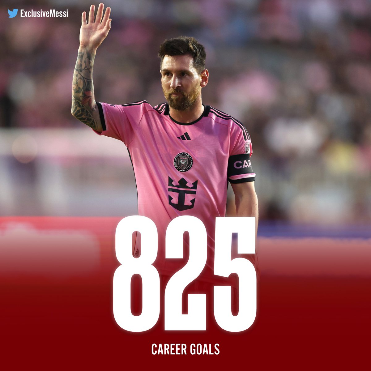 🚨 Lionel Messi has now scored 825 career goals!! He brings Miami back into the game! 🤯