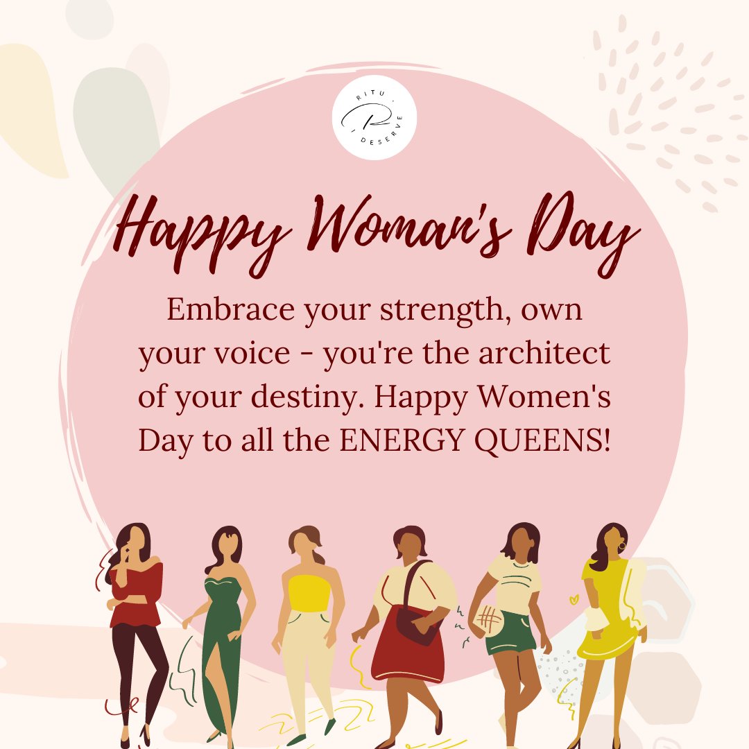 🌸 Happy Women's Day Energy Queens! 🌸
.
.
#rituagarwal #ritubihaniagarwal #EmbraceYourPower #UnleashTheWarriorWithin #InspireAndUplift #ritubihani #ideserve #rituideserve #Loveyourself #InternationalWomensDay #IWD2024 #EmpowerWomen #BreakTheBias #Equality #GirlPower