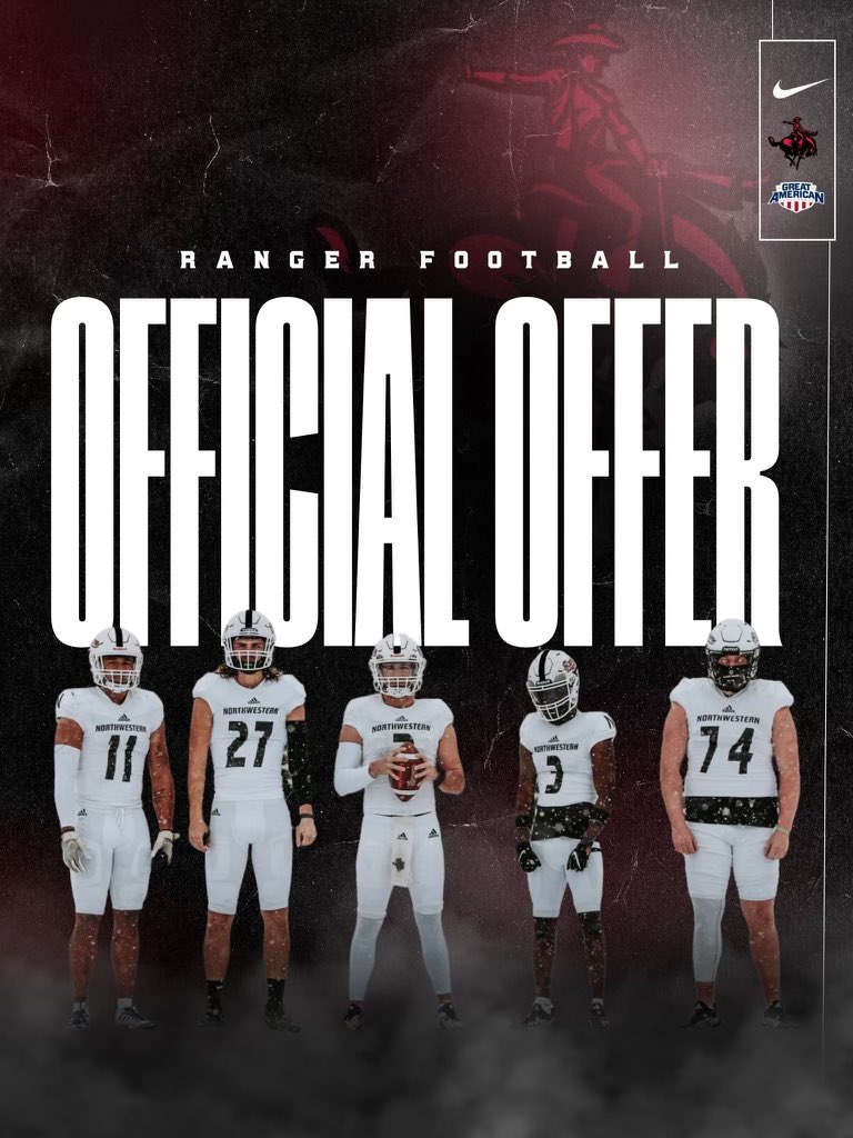 After a great conversation with <a href="/Coach_Lewis5/">Judah Lewis</a> I am blessed to receive an offer from Northwestern Oklahoma State University.