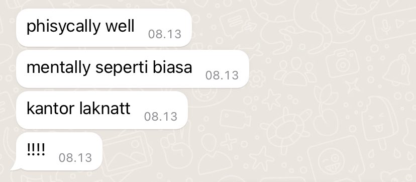 Aku saat ada yg tanya apa kabar