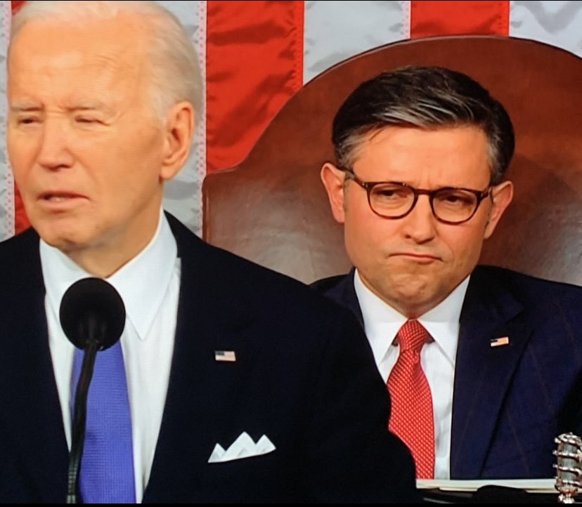 Is it just me, or does #HouseSpeaker, #MikeJohnson, seem like the kind of guy who sends back any entree brought to his table? #StephenColbert #JimmyFallon #JimmyKimmel #Facts #Trend #Trending #JustSayin #SOTU24 #SOTU2024 #SOTU #Biden